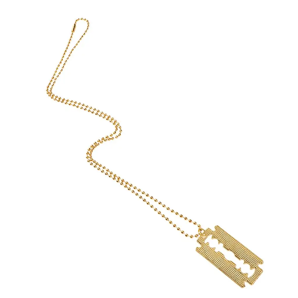 Personalized Gold Hairdresser Blade Pendant Shaped Necklace Hair