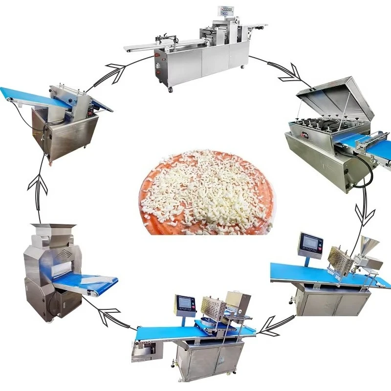 CE Certified High Efficiency 60-80pcs/min Automatic Industrial Frozen Pizza Base Making Machine Cheese Pizza Production Line
