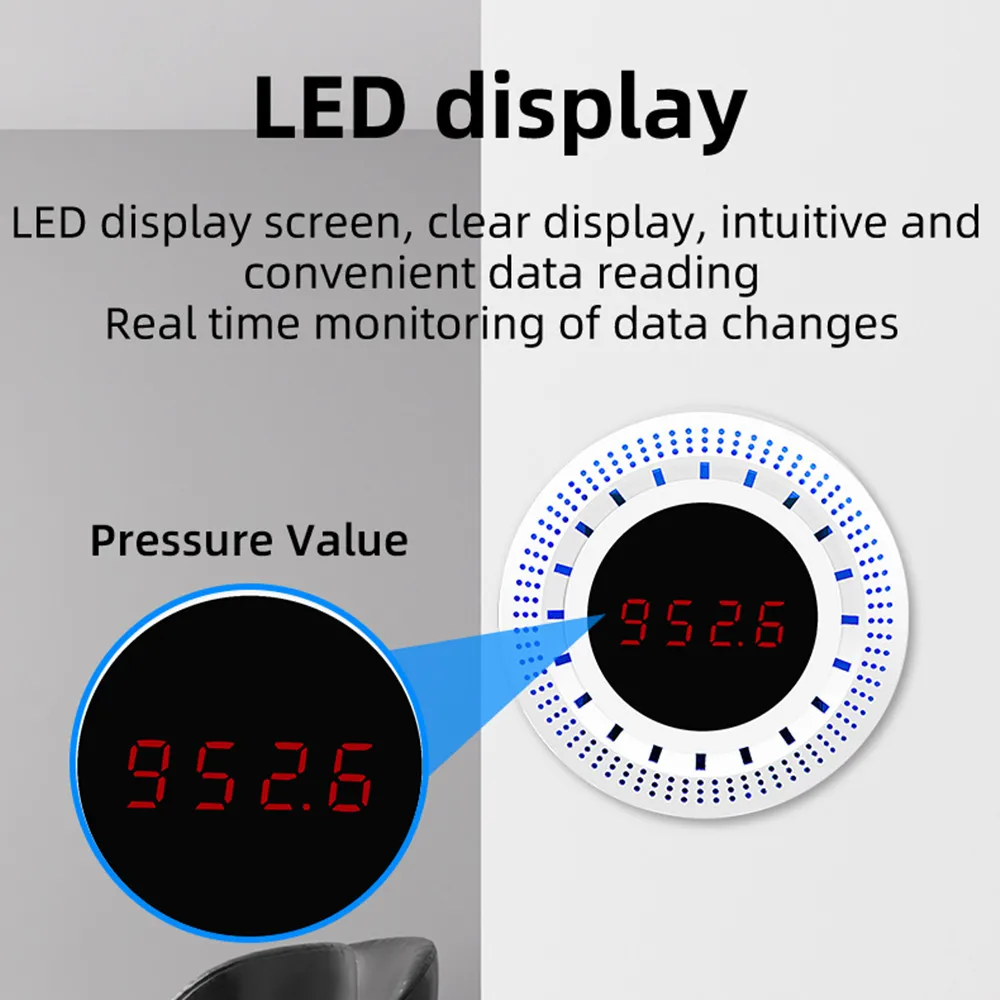 Tuya WiFi / Zigbee Smart Air Pressure Sensor with Temperature Detection LED Display Smart Home Linkage