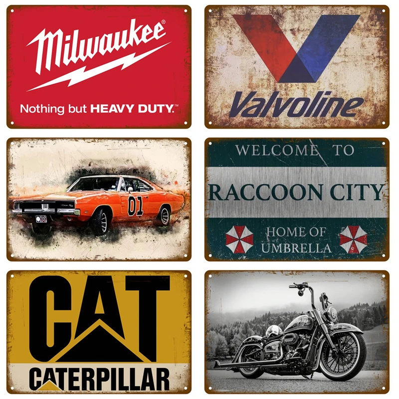 Home Wall Deocr Retro Auto Parts Sign Vintage Tin Sign Metal Poster For Garage Workshop Car Parts Metal Sign Advertising Plate