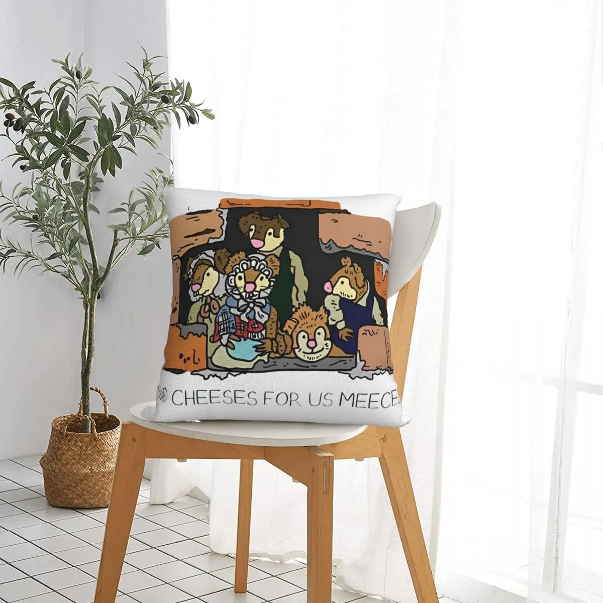 Muppet Christmas Carol - Meeces Pillowcases Home Cushion Cover Cute Decorative Pillowcase 40*40