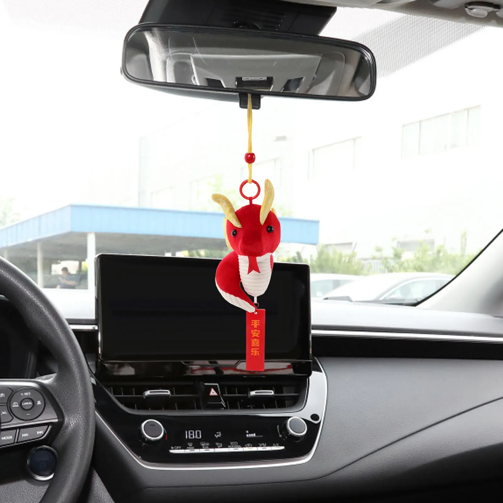 Pendente de Carro em Forma de Cobra para Dragão, Sachê Aromático, Decoração Única do Zodíaco Chinês para Eliminação de Odor e Ar Fresco no Veículo