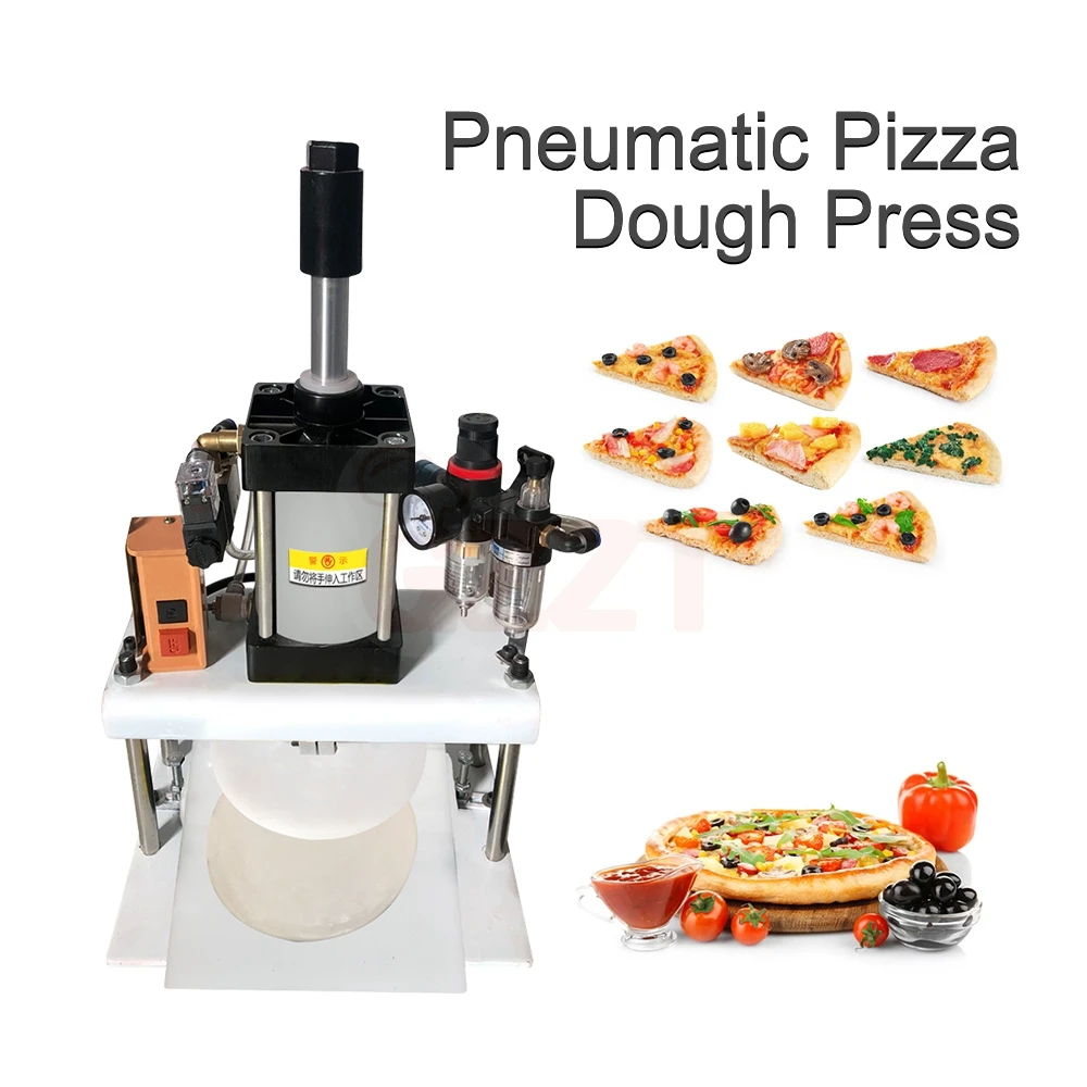 Prensa manual para aplanar masa de Pizza, máquina neumática de prensado de masa para Pizza de 7 pulgadas, máquina prensadora de tortitas horneadas completamente cocidas