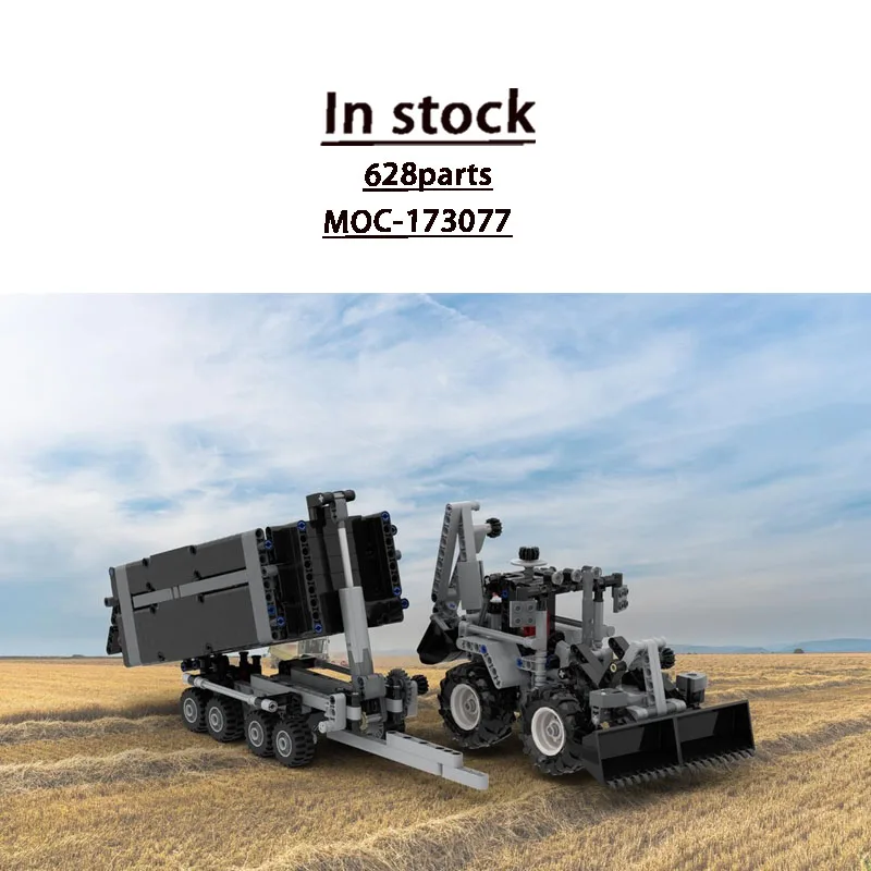 

Конструктор MOC-173077: Сельскохозяйственный трактор с прицепом, 628 деталей, модель для сборки, подарок на день рождения для мальчиков и детей
