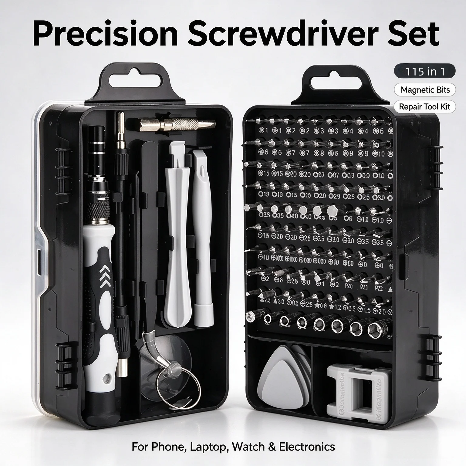 115in 115in 1 Precision Screwdriver Set Magnetic Bits Repair Tool Kit for iPhone Cell Phone Laptop PC Watch Glasses Camera Electronics - Aliexpress Deal
