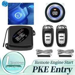 HIPPCRON Car Alarm Remote Control PKE Car Keyless Entry Engine Start Alarm System Push Button Remote Starter Stop Auto Universal