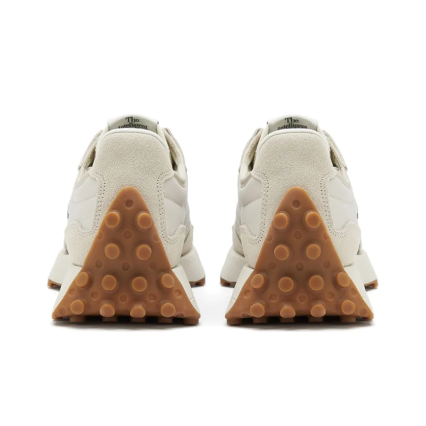 New Balance NB 327 حذاء جري كاجوال منخفض الارتفاع لزيادة الارتفاع للرجال والنساء، لون رمادي وأخضر