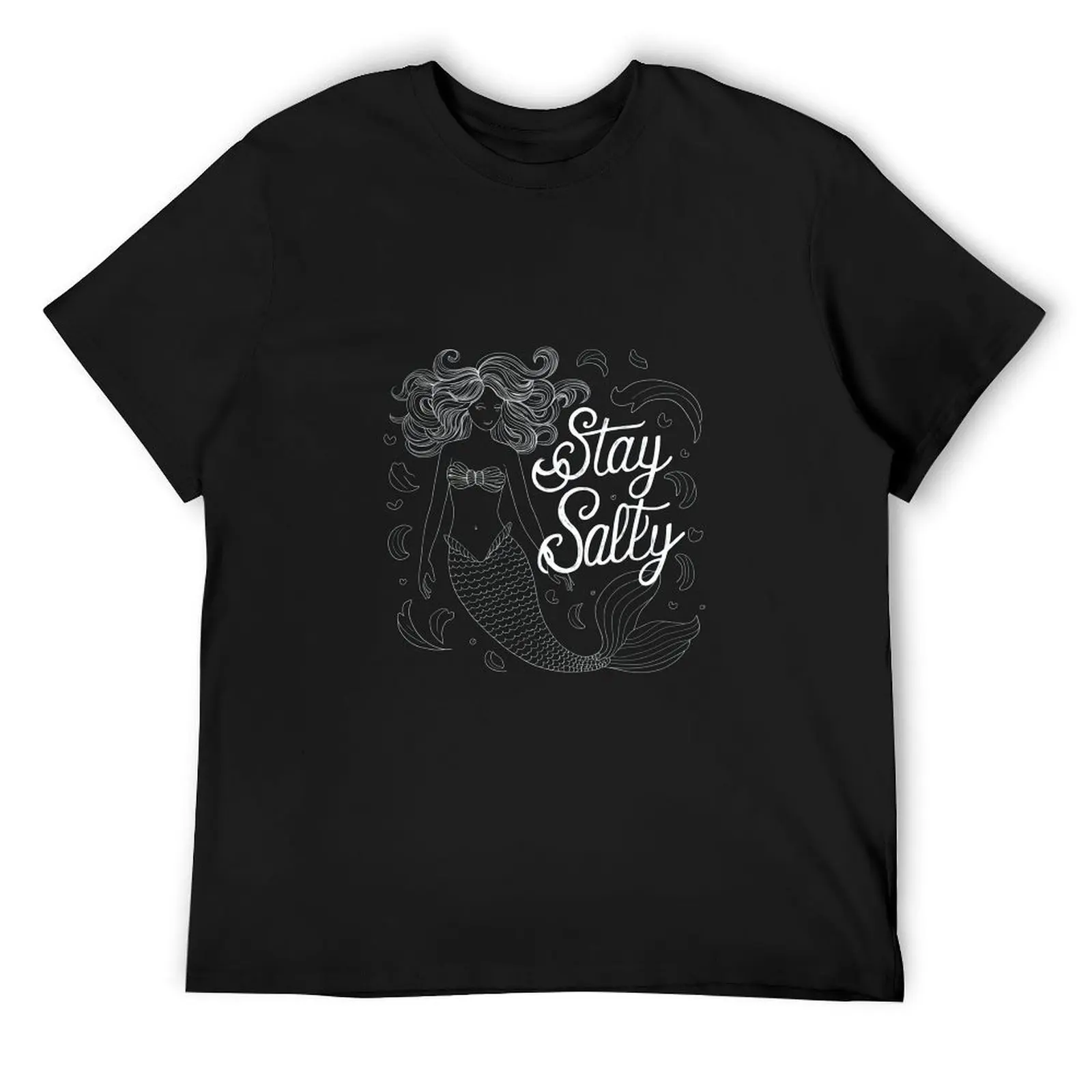 Stay Salty Mermaid T-Shirt street wear basketball graphic tees graphic t shirt vintage Men's clothing