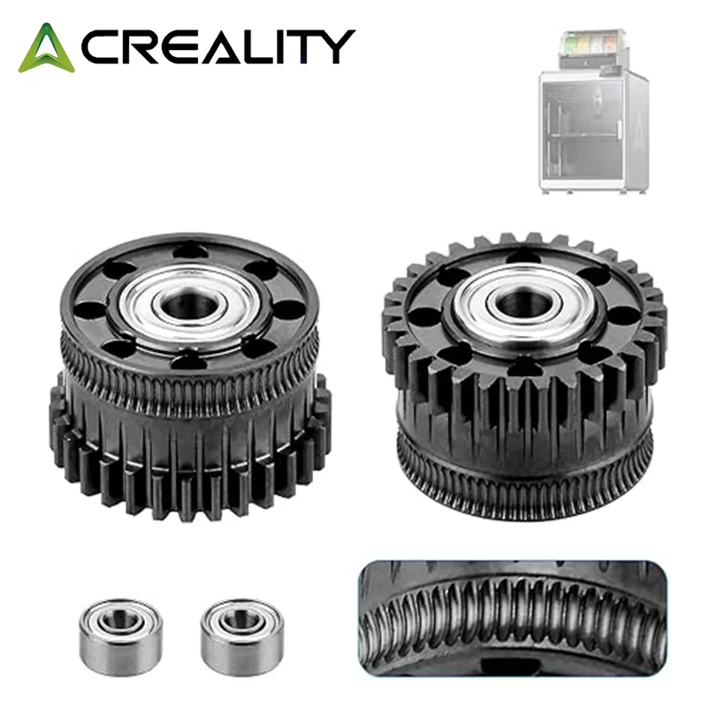 

For Creality K2 Plus Extruder Upgrades Gear Kit All Metal Filament Drive Extruder Gear for K2 Plus 3D Printer Accessory