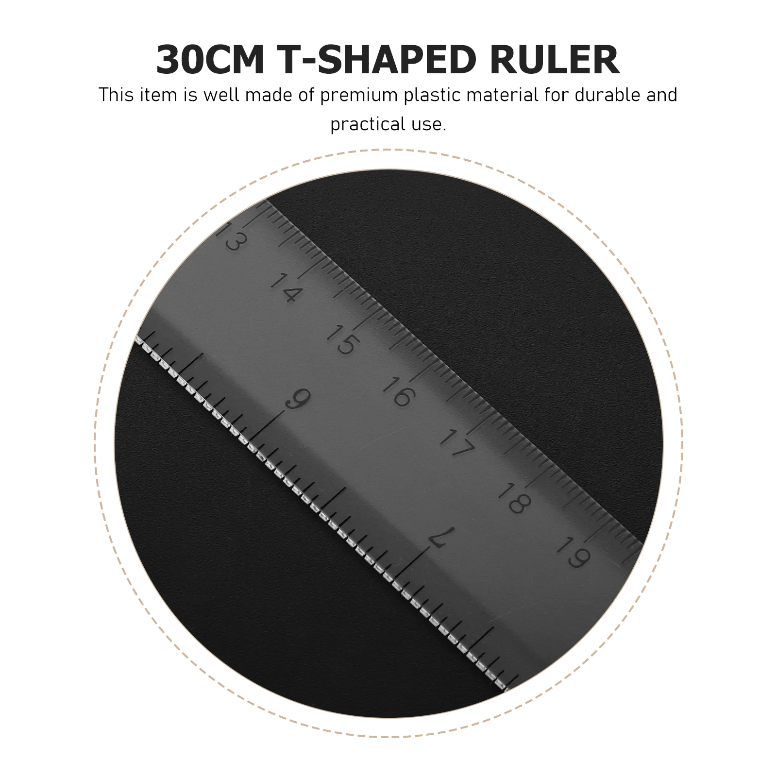 2 قطعة 30 سنتيمتر مقياس مزدوج T شكل حاكم أداة قياس البلاستيك لصياغة الهندسة المعمارية تخطيط T شكل حاكم