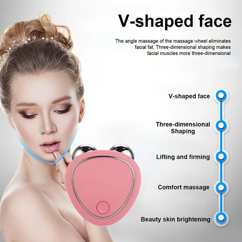 EMS Face Lift Massager Machine Roller Microcurrent Facial Device Beauty Instrument Rejuvenation Tighten Skin Face Sculpting Too