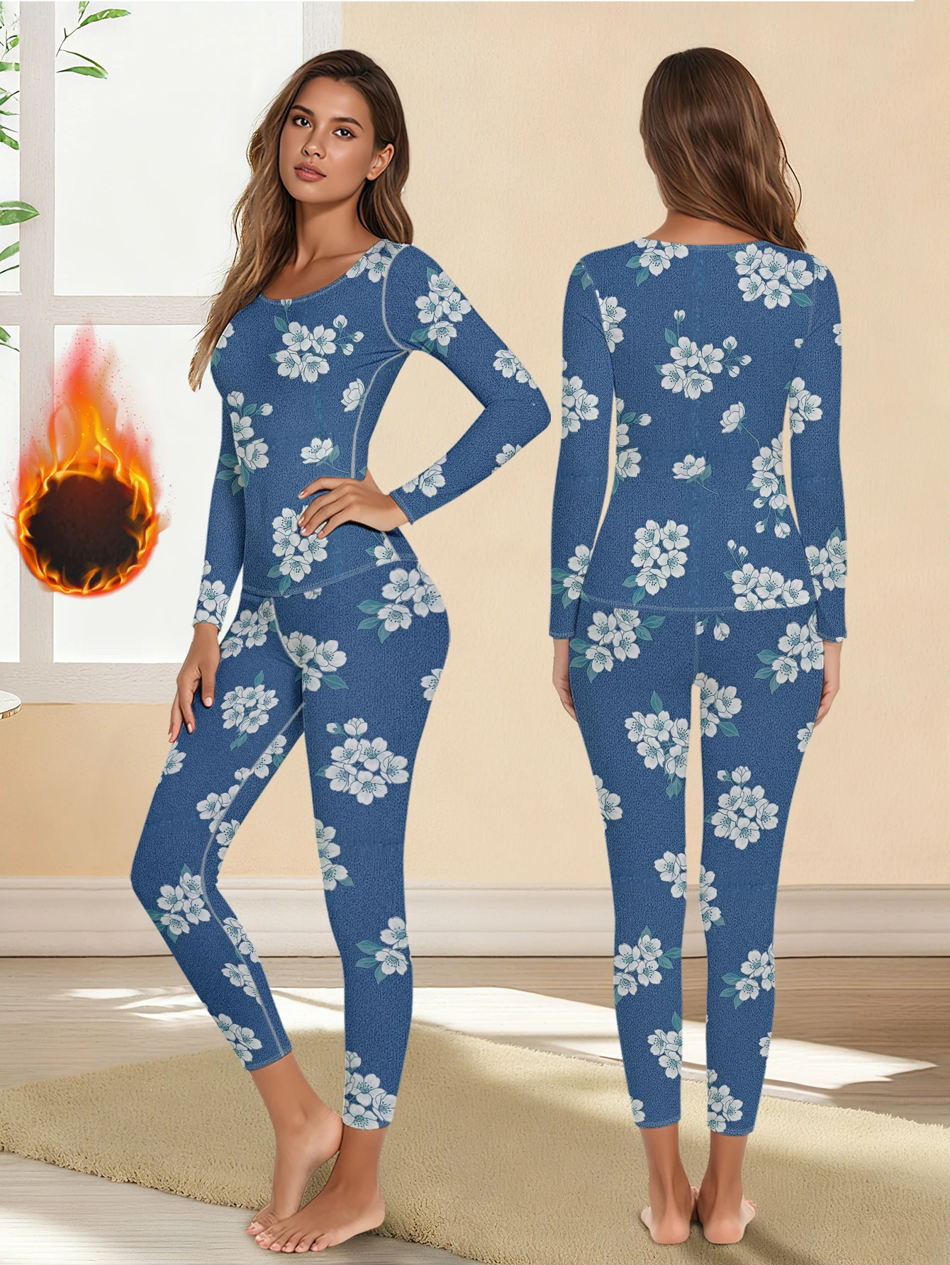 

1 комплект, теплое термобелье, сексуальное женское нижнее белье, длинные кальсоны, женские комплекты в форме, женская термоодежда со средним воротником