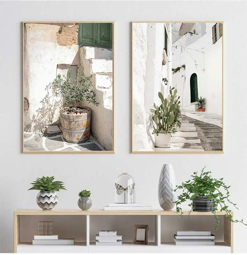 Puglia Tree Door Print italia Landscape Wall Art dipinti su tela fotografia Poster e stampa immagine per soggiorno Home Decor