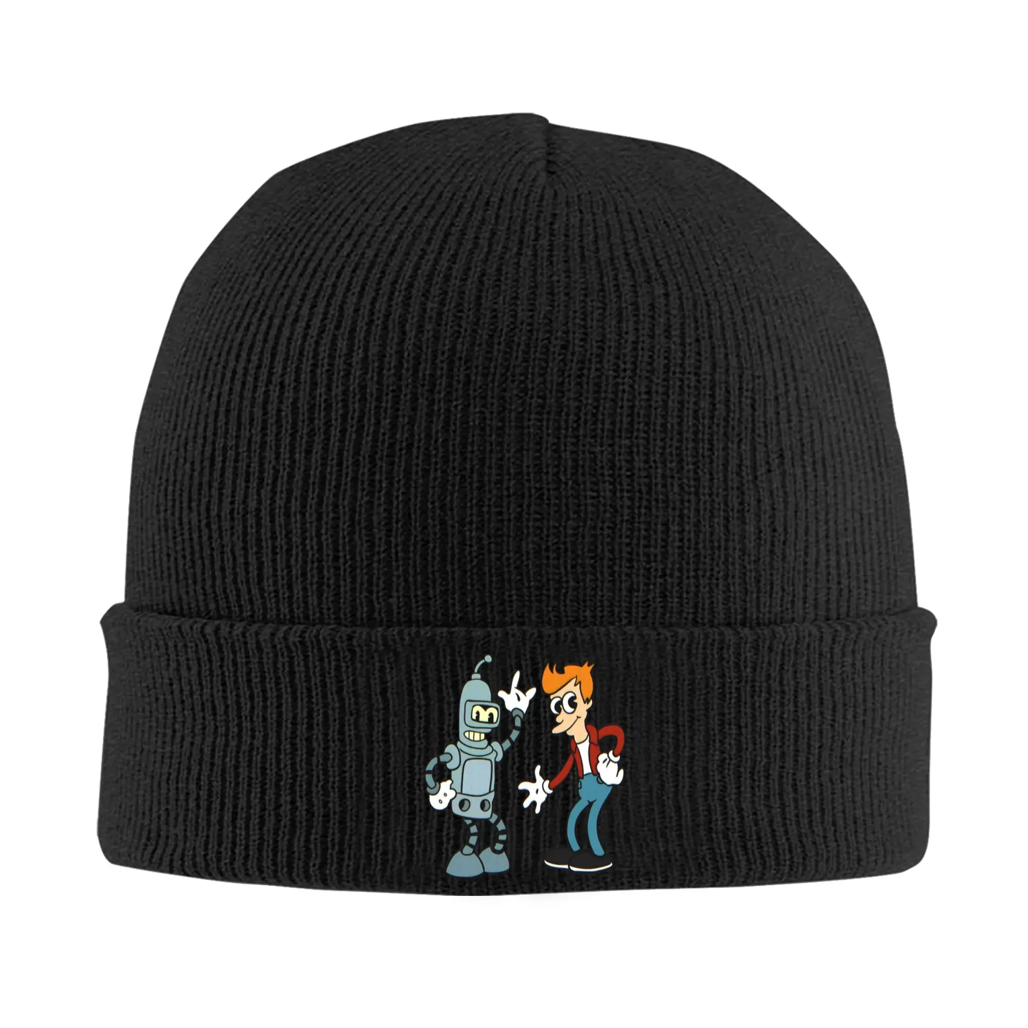 Futuramas Cartoon Comic Accessories Winter Cuff Beanie For Women Men Knitted Caps  Bonnet Knit Hat