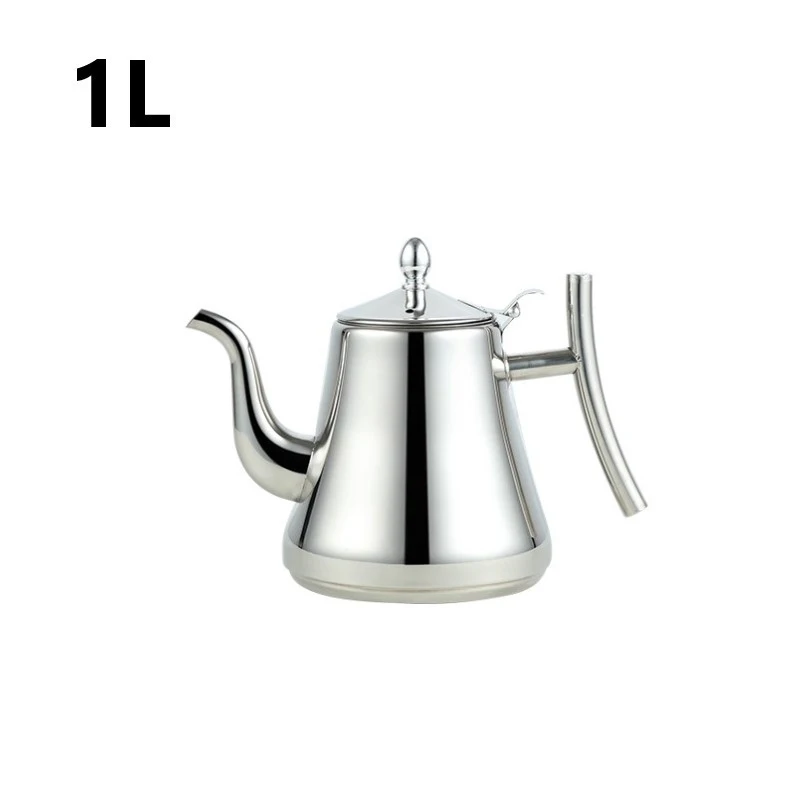 1/2/4PCS Kitchen Thick Stainless Steel Teapot Golden Silver Tea Pot With Infuser Coffee Pot Induction Cooker Tea Kettle Water