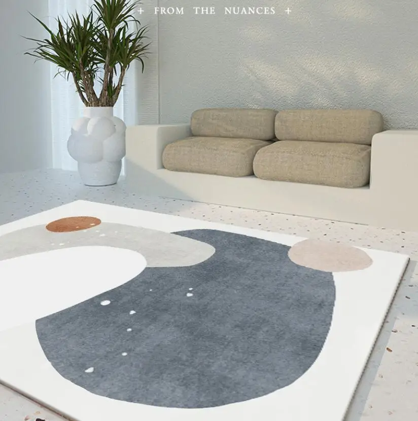 Modern Nordic Abstract Art Minimalist Carpet For Living Room Decorative Rug Home Large Area Rug Bedroom Fluffy Thick Soft Mat