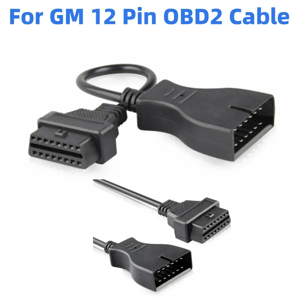 For GM 12 Pin OBDII OBD2 Auto Diagnostic Connector Adapter Cable GM12 to 16 Pin Cable for SPARK/Lechi Vehicles Auto Scanner Tool