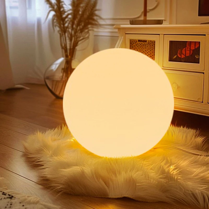 

Indoor Desk Bedroom Bedside Table LED Lighting Soft Warm White Light Rechargeable Spherical Night Light