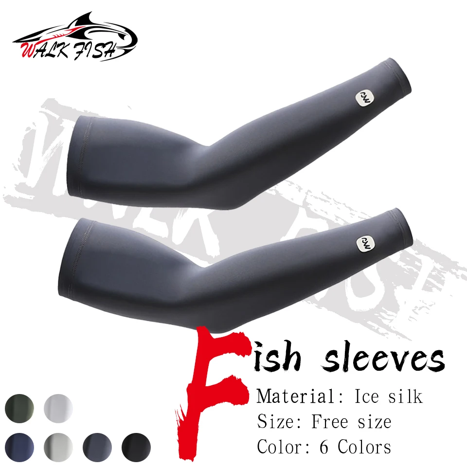 WALK FISH 1Pair Summer Fishing Sleeves Sun Protection Ice Si