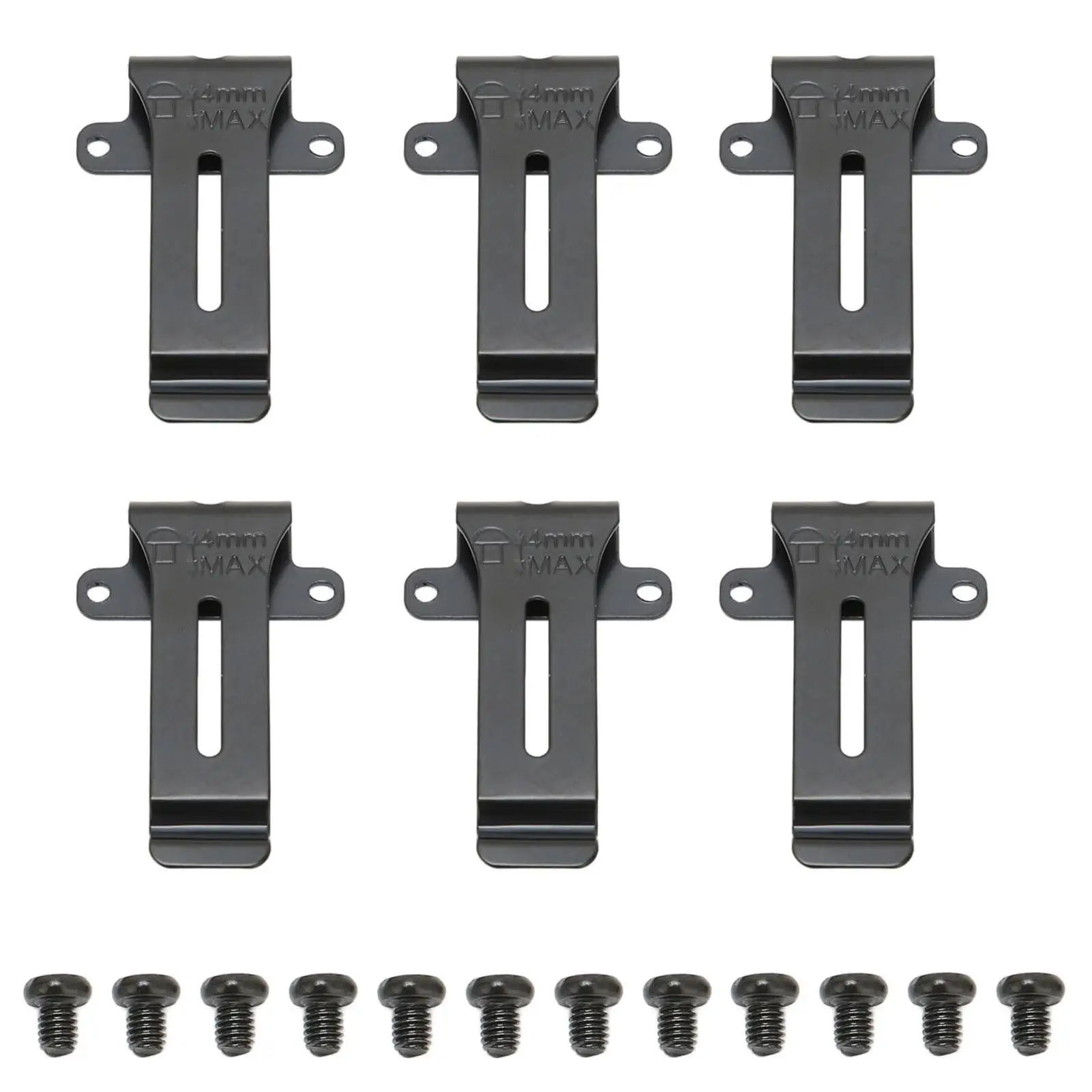 6Pcs Portable Radio  Clip Replacement for tk 208, for tk 308 & for bf 888S - Durable  Clamp