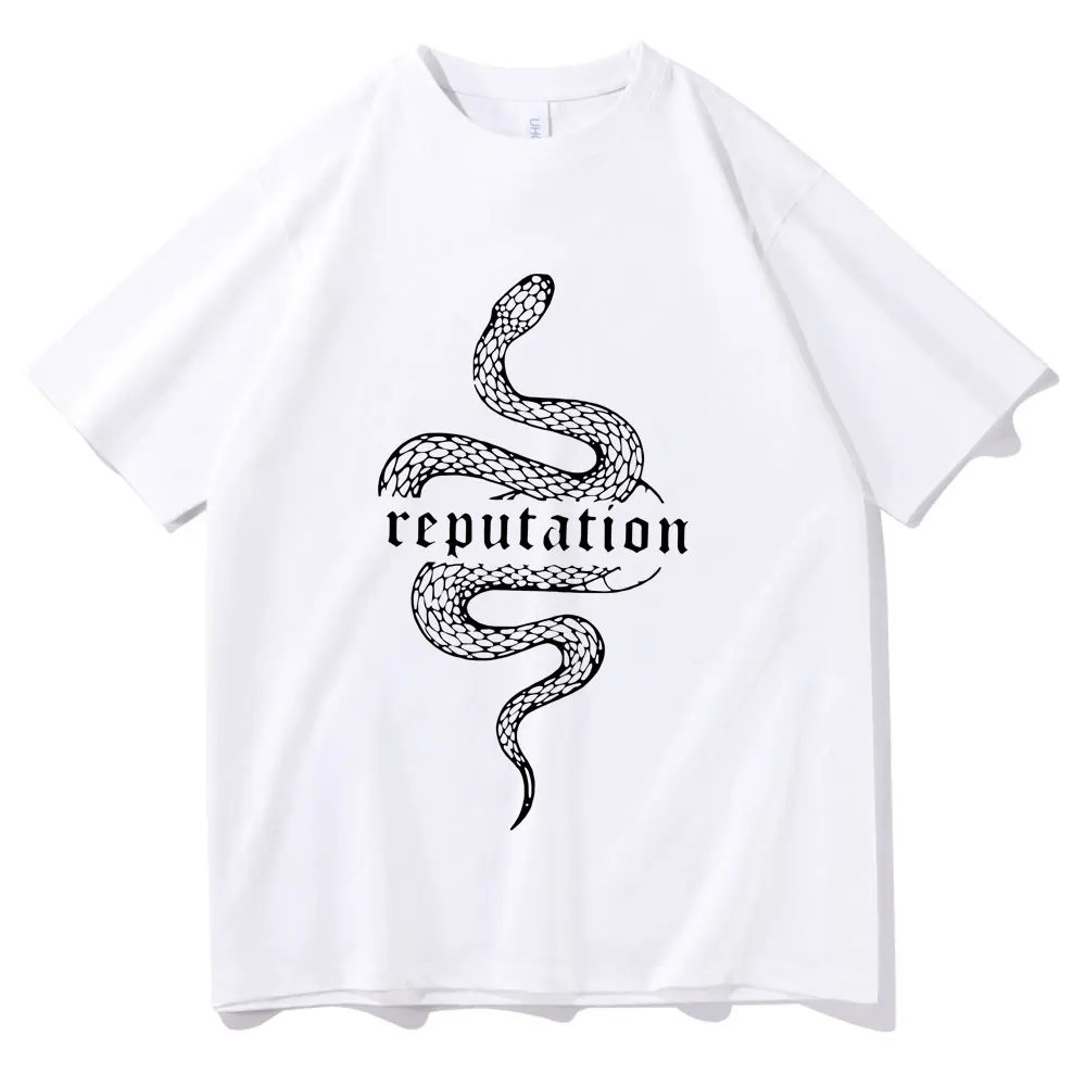 

Funny Peputation Snake Meme Graphic Print T-shirt Men Women Fashion Gothic Rock Tshirt Tops Male Hip Hop Oversized Streetwear