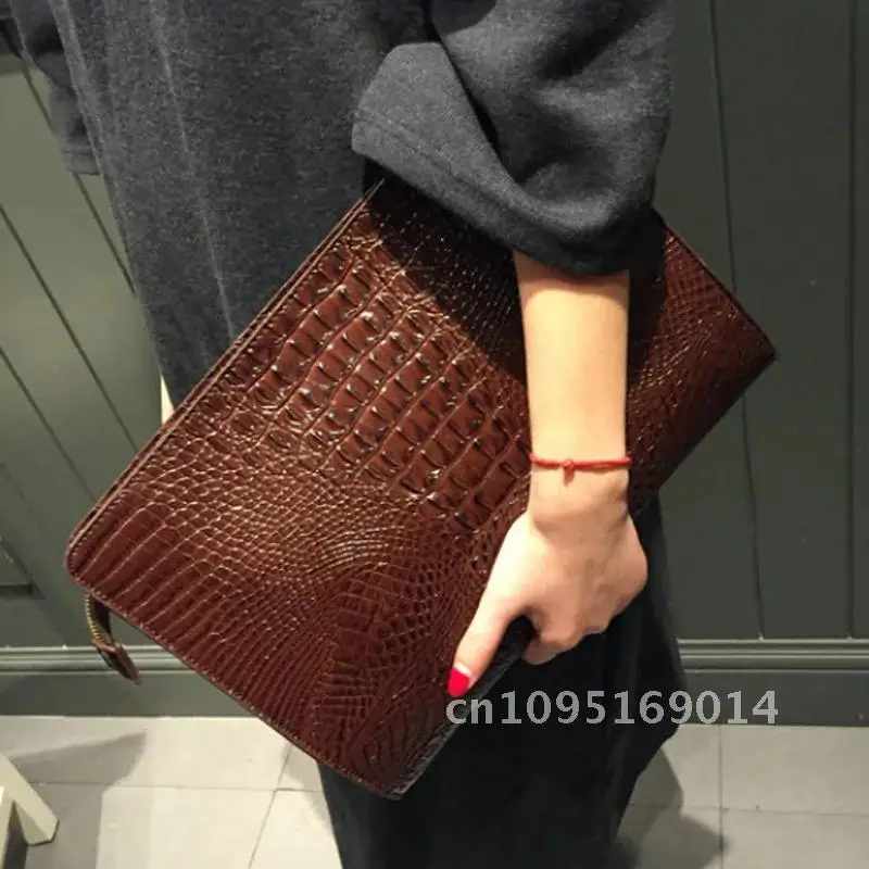 

PU Luxury Leather Men's Clutches Bag Fashion Men Women Casual Envelope Business Handbags Bag Bags Clutch Clutches IPAD