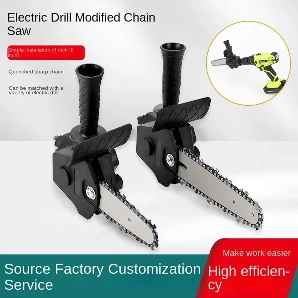 6 Inch Mini Electric Pruning Saw Handheld Drill Conversion Head For Chain Saw Electric Saw Tool For Garden Wood Cutting