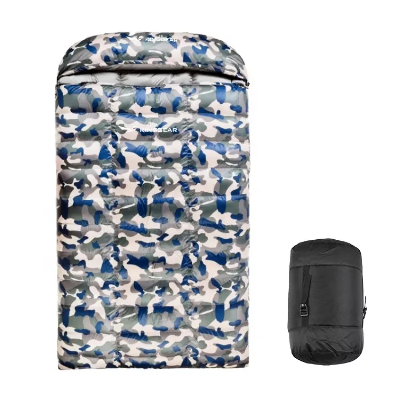 

Outdoor Ultralight Compact White Goose Down 2 Person Envelope Sleeping Bag for Couple