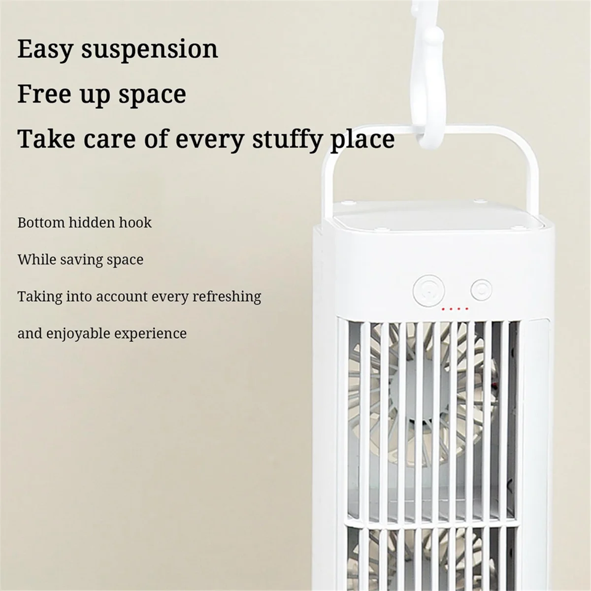 مروحة مكيف هواء لسطح المكتب موفرة للطاقة مع ضوء ليلي - مدمج ومحمول ومكاتب الغرف والمكاتب وهدايا الصيف