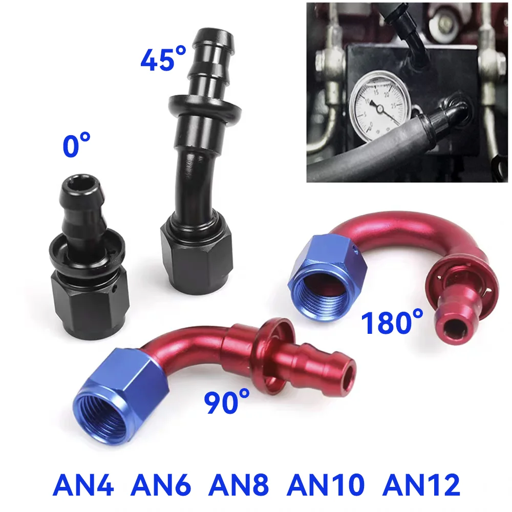 

Black Car Modification AN4/AN6/AN8/AN10/AN12 Connector Fuel Oil Cooling Adapter Connector Conversion Connector