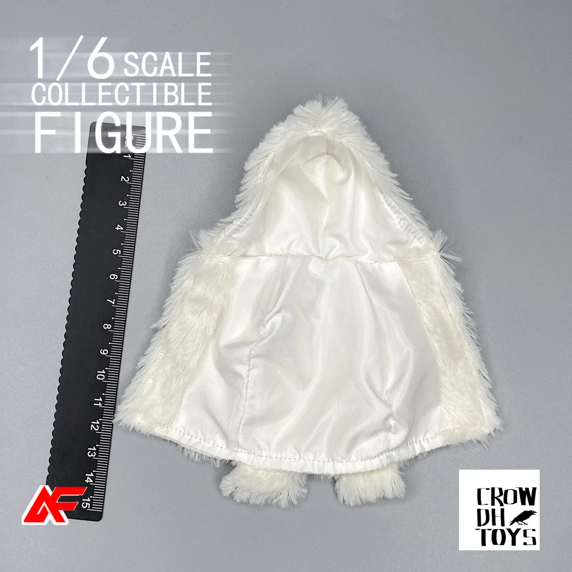 Casaco peludo branco de pelúcia para figura de ação feminina, 1/6 escala, apto para 12 ''TBLeague, PH JO, bonecas do corpo