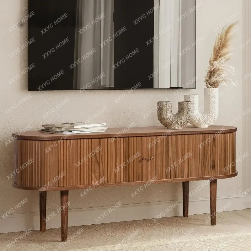 XXTV STAND with Storage and Shelves to fit 32’’ - 60’’ TVs Wood Entertainment Center for Living Room and Bedroom