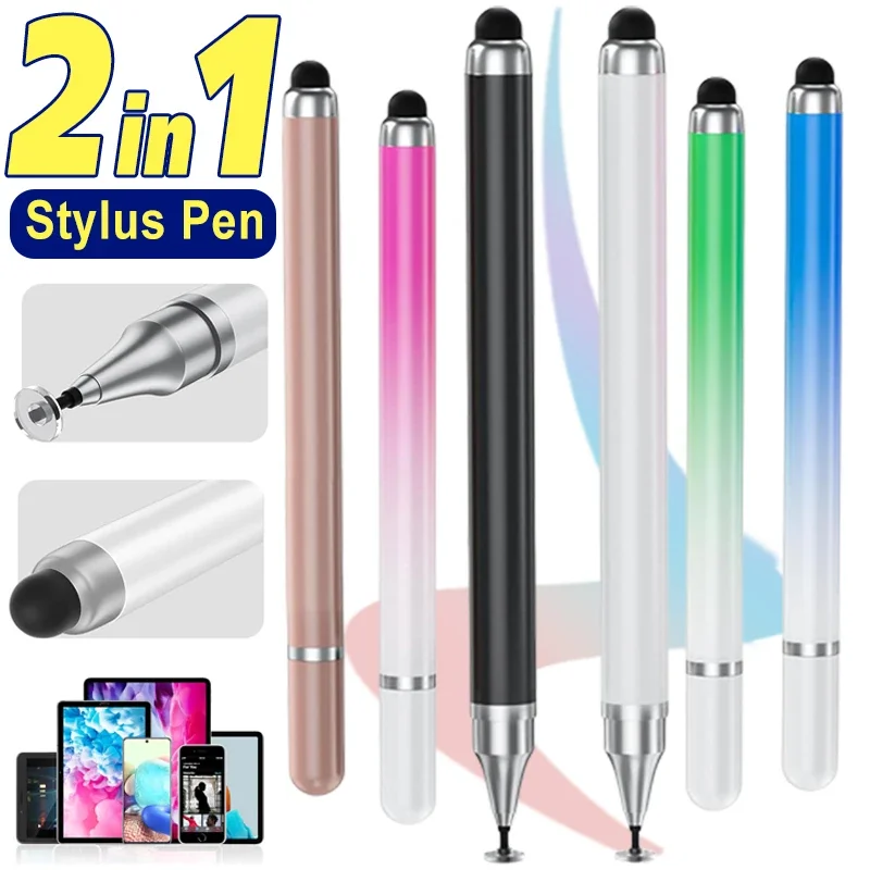 1-3Pcs Tablet Stylus Pen for Tablet Android iPhone iPad Samsung Kindle Universal Stylist Capacitive Pens 2 in 1 Screen Touch Pen