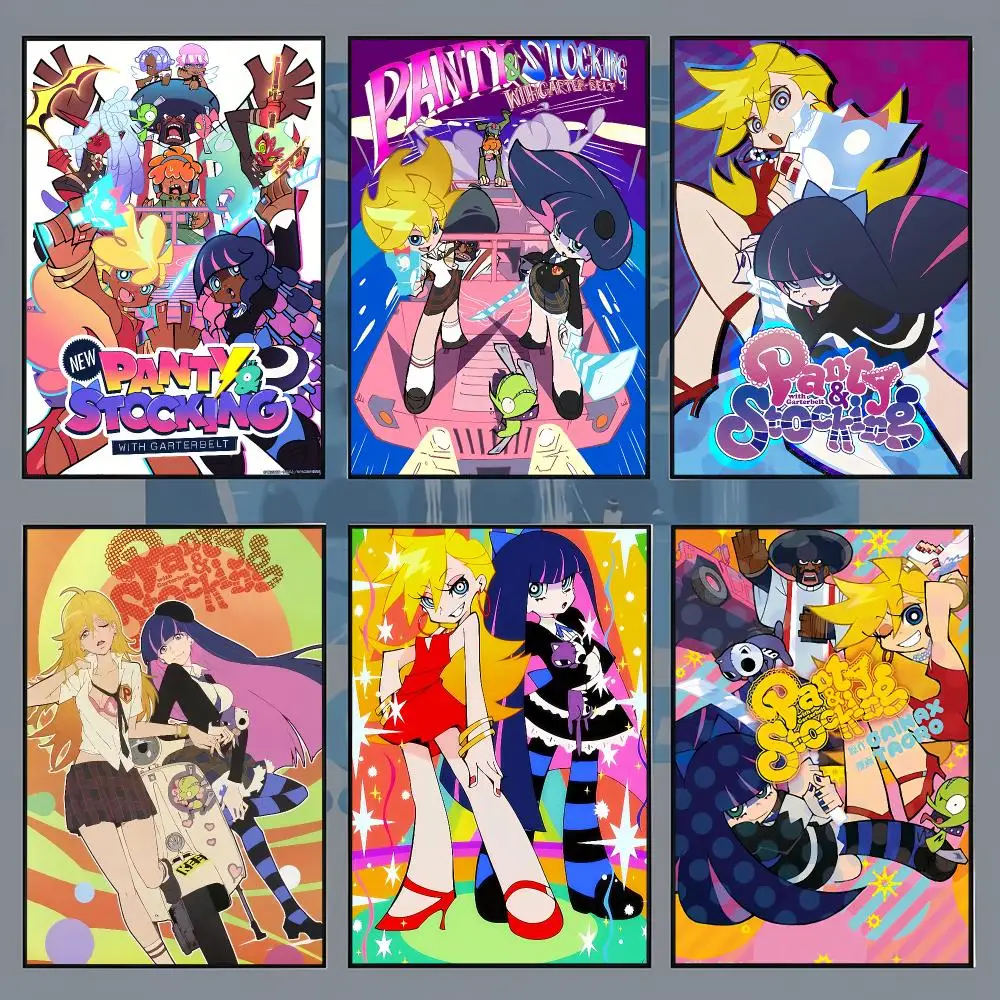 Anime P-Panty S-Stocking Garterbelt Poster Aesthetic Wall Art for Bedroom Study Office Home Decor Gift