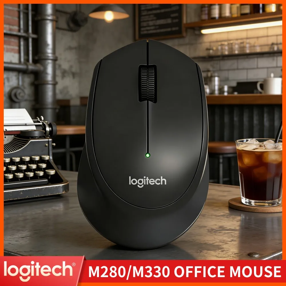 Logitech M280 Wireless Optical Mouse Plug And Play 10M Range 18-Month Battery 1000 DPI For Desktop Mac Windows