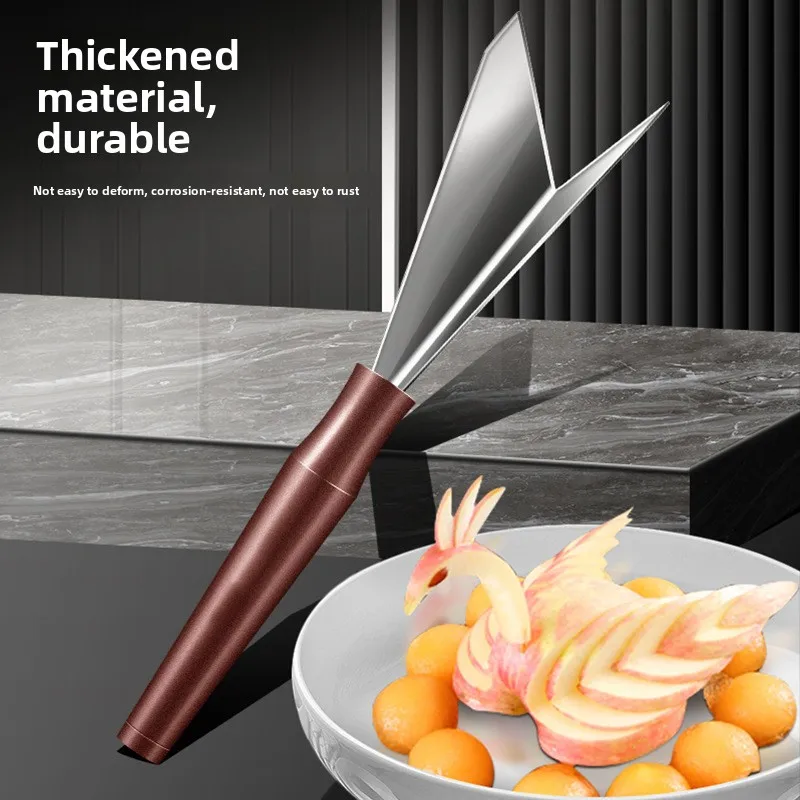 

304 stainless steel fruit slicer DIY fancy engraved fruit plate tool Multifunctional household fruit cutter