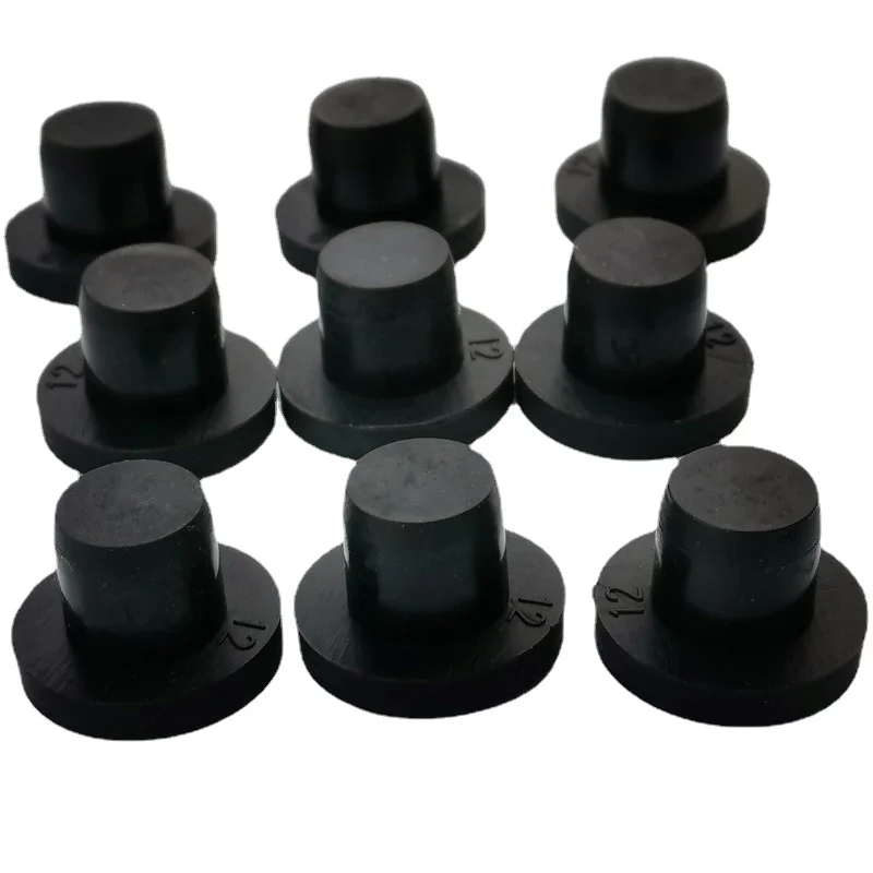 Solid Rubber Hole Caps 3mm-12mm High Temperature Resistance T Type Silicone Seal Hole Plugs Dust-proof Gasket Blanking End Caps