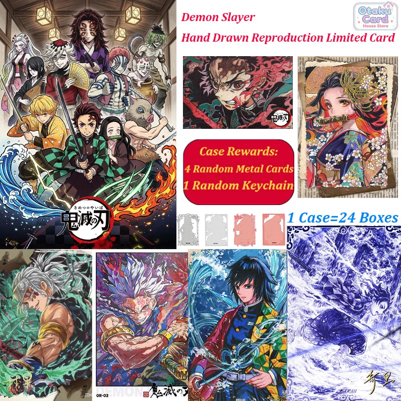 Demon Slayer Cards Kimetsu no Yaiba Hand-Drawn Reproduction Limited Edition Cards Standard Size Anime Collectible Trading Cards