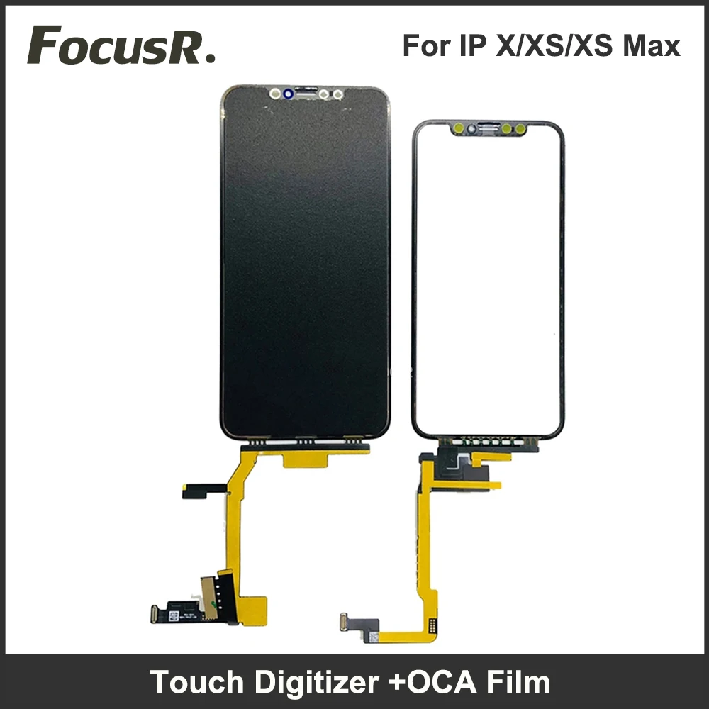 Long Cable No Welding Touch Digitizer With 3D Touch Digitizer With OCA For iPhone X XS XS Max XR Mobile Phone Touch Panel