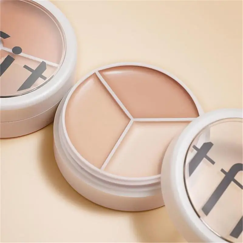 3-color Concealer Palette Moisturizing Cover Dark Circles And Acne Marks Natural Makeup Contouring Cream Shadow Cosmetics