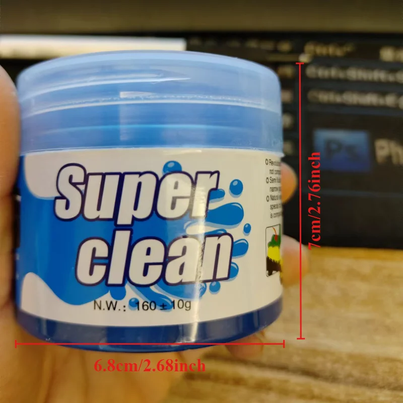 2PCS 160G Super Dust Clean Clay Dust Keyboard Cleaner Slime Toys Cleaning Gel Car Gel Mud Putty Kit USB for Laptop Cleanser Glue