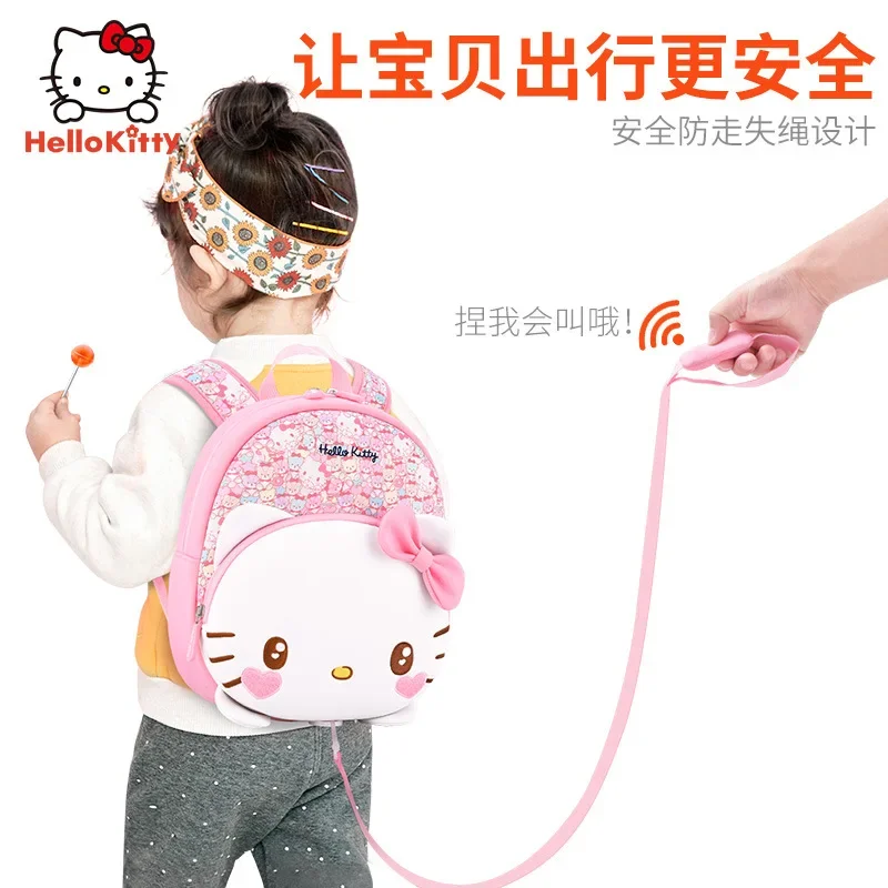 Hello Kitty Kids Backpack Origin Genuine Kawaii Schoolbags Sanrio Bag Toddler Backpack Kids Bags for Girls Zipper Purse Backpack