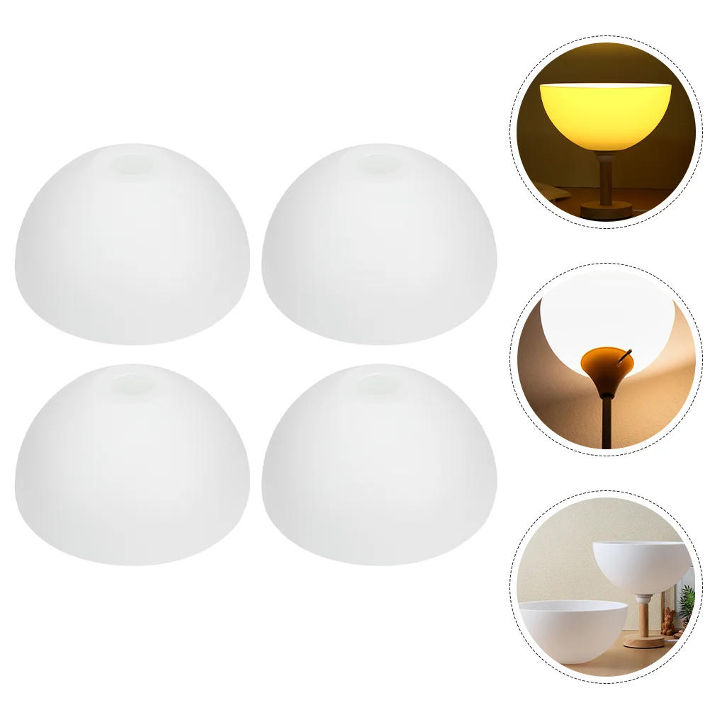 4 Pcs Mushroom Shade LED Bulbs Light Covers for Bare Small Replacement Lampshade Plastic Pendant Shades Hanging Ceiling