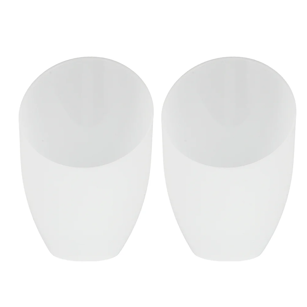 

2 Pcs Angled Horseshoe Lampshade Shades for Table Light Bulbs Plastic Decorative White Office