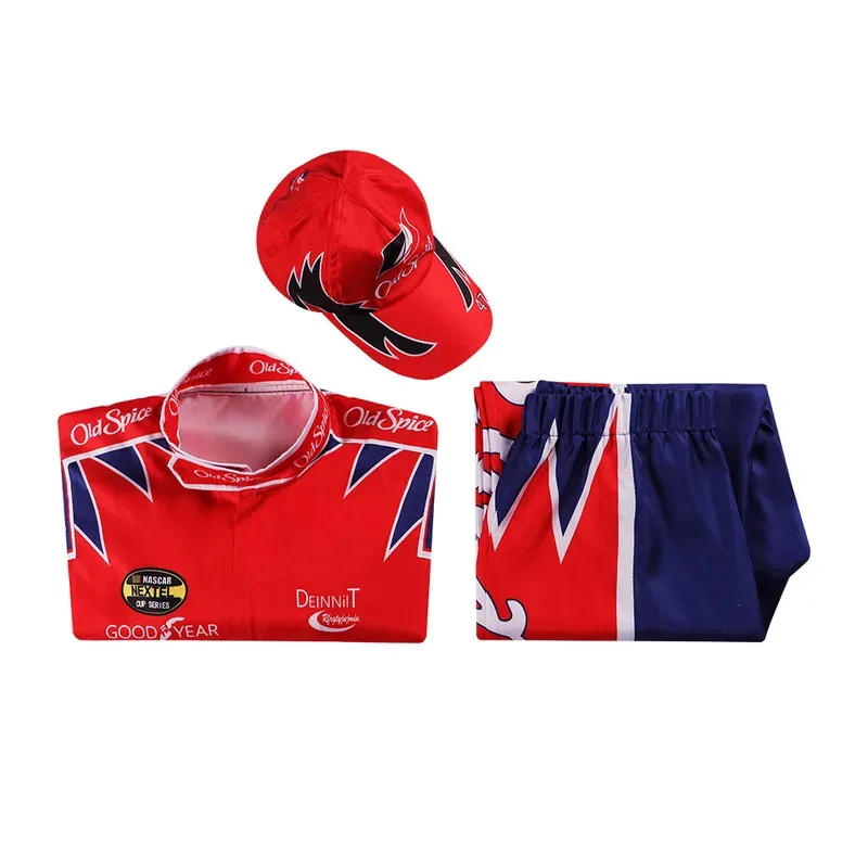 アニメ タラドガー ナイト リッキー ボビー コスプレ衣装 パーカー 長袖シャツ レーシングスーツ 帽子付きシャツ サイクリングスーツ コスプレセット