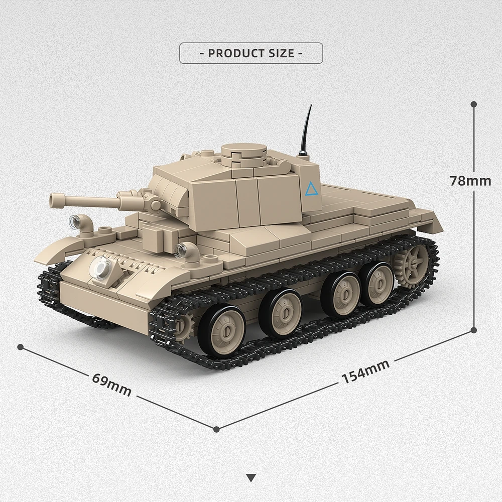 Tanque de Cruzeiro da Segunda Guerra Mundial MK III 1:35, modelo militar para entusiastas, brinquedos de blocos de montar, brinquedo educativo, brinquedo para crianças, presente para amigos