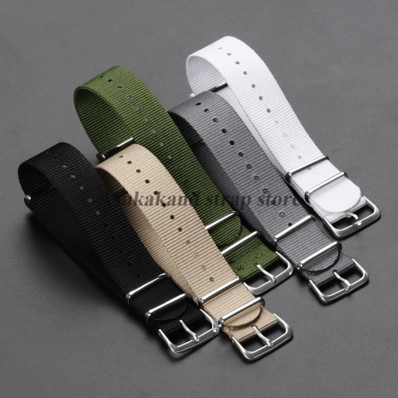 12mm 14mm 16mm 18mm 20mm 22mm 24mm Nylon Canvas Uhrenarmband Universal Herren Uhrenarmband One Piece Loop Armband Damen Herren Armband – Detail 3