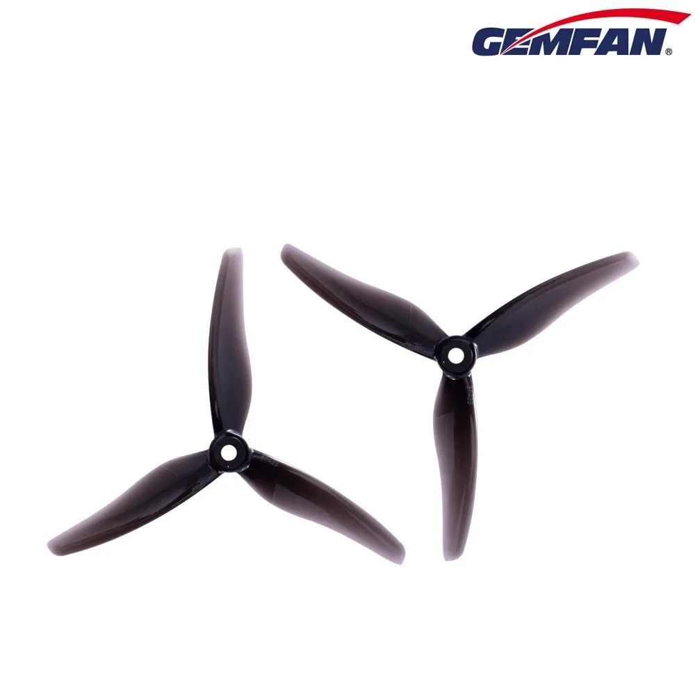2 paires/4 pièces Gemfan 51433 5 pouces 3 pales/tri-lames accessoires d'hélice CW CCW moteur sans brosse hélice FPV pour drone de course FPV
