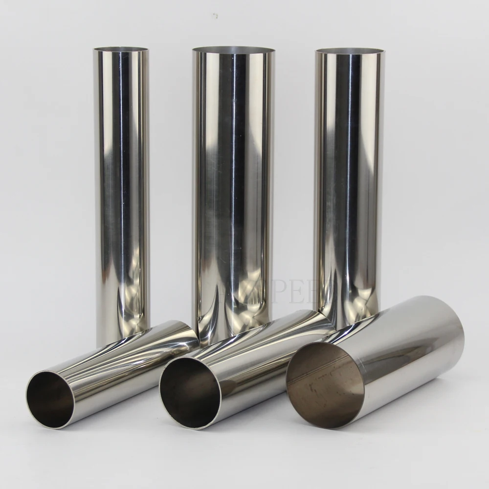 Auto parts exhaust pipe material 1.2mm thick stainless steel 1m outer diameter 51mm 63mm 76mm Welded silencer tail pipe