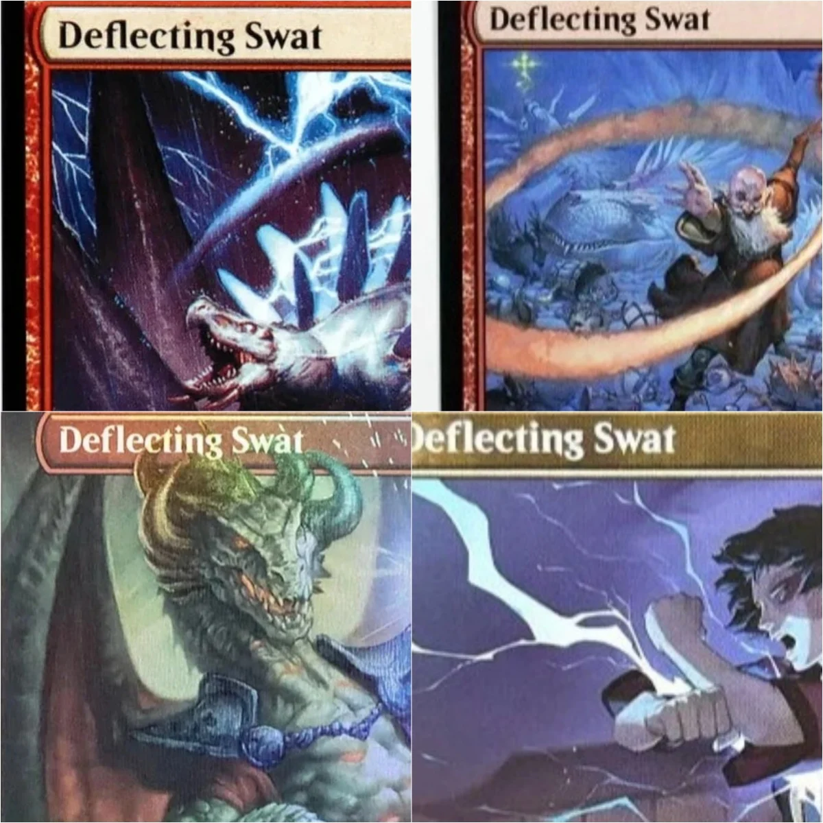 "Deflecting Swat" TCG الوكيل السحري الأسود أعلى جودة الوكيل أوراق اللعب جمع مجلس لعبة سطح السفينة بطاقات التداول